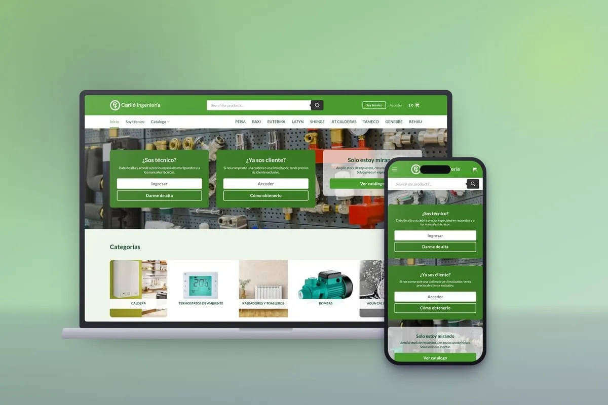 Tienda WooCommerce de Cariló Ingeniería