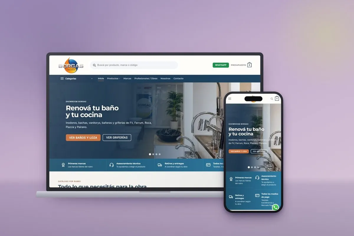 Tienda WooCommerce de Borgas Sanitarios