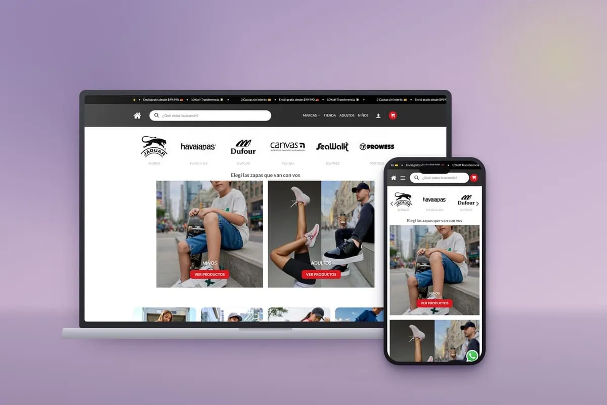 Tienda WooCommerce de Zapatillas Jaguar